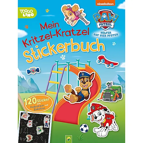 Paw Patrol - Mein Kritzel-Kratzel-Stickerbuch