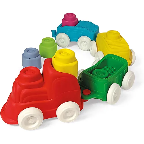 Treno sensoriale Clemmy con blocchi morbidi - 12 pezzi