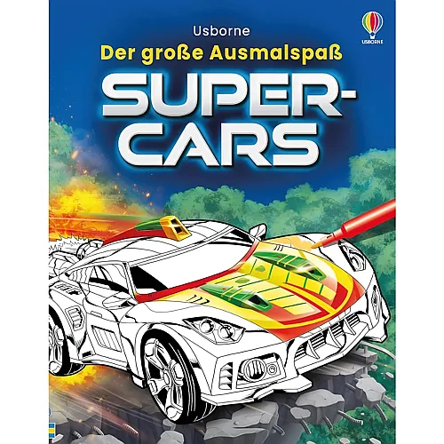 Usborne Der gro�e Ausmalspa�: Supercars
