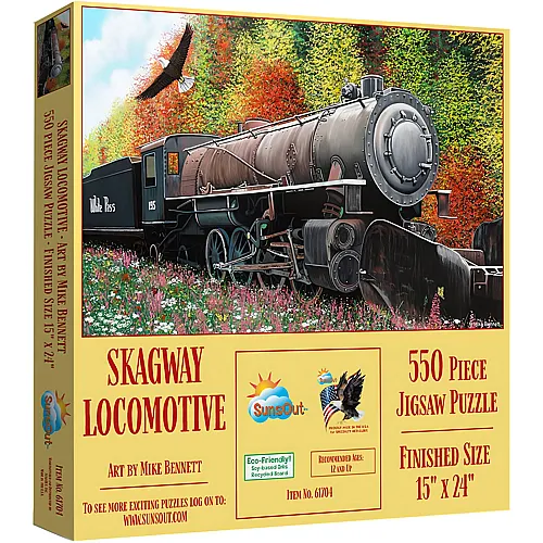 SunsOut Puzzle Mike Bennet Skagway Lokomotive (550Teile)