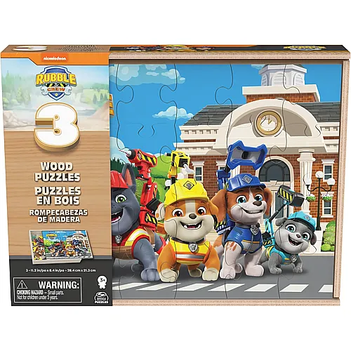 3in1 Wood Rubble & Crew 24Teile