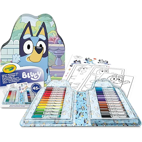 Crayola Bluey Set mit Filzstiften, Malvorlagen & Stickern (45Teile)