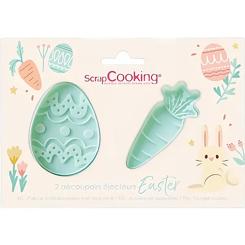 ScrapCooking Ausstecher Ei und Karotte mit Auswerfer