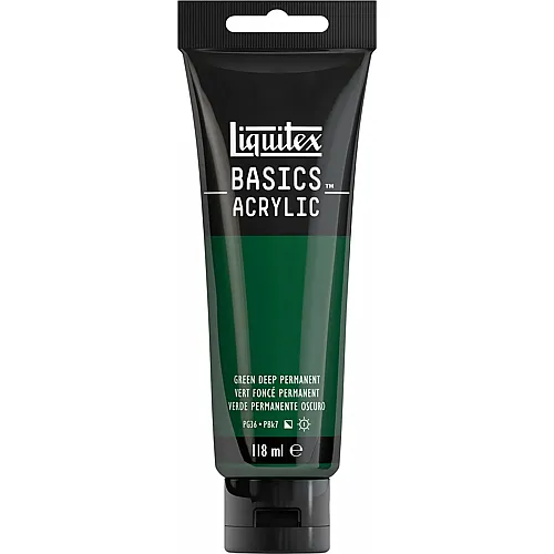 Liquitex Lqx Basics Acrylfarbe 118ml Tube Dunkelgr�n Permanent