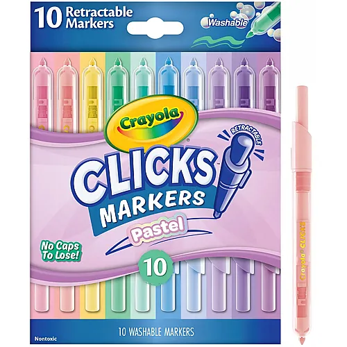 Crayola 10 Filzstifte Pastell Clicks