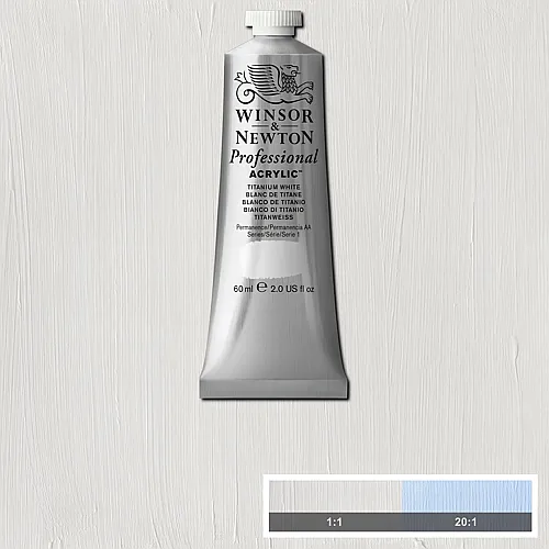 Winsor & Newton W&n Prof. Acrylfarbe 60ml Tube Titanweiss