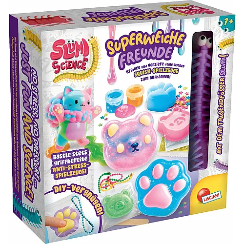 Lisciani Slumi Science Squish Freunde, d DIY Squishy, Formen, Deko,