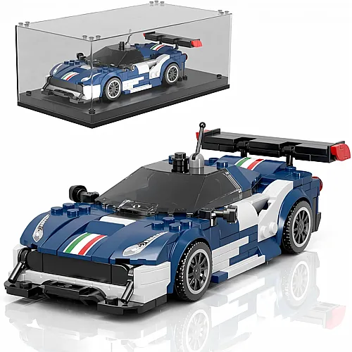Mould King Speed Champion Supersportwagen F488GT3 mit Acryl Vitrine 27086