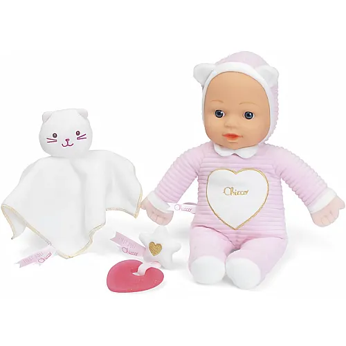 Puppenset mit Schnuffeltuch und Beissring Geschenkset - 30 cm