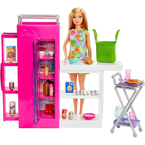 Barbie Vorratskammer Spielset Puppe mit K�chenaccessoires