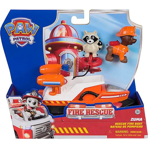 Spin Master Paw Patrol Fire Rescue Zumas Rettungsboot mit Zuma und Waschb�r