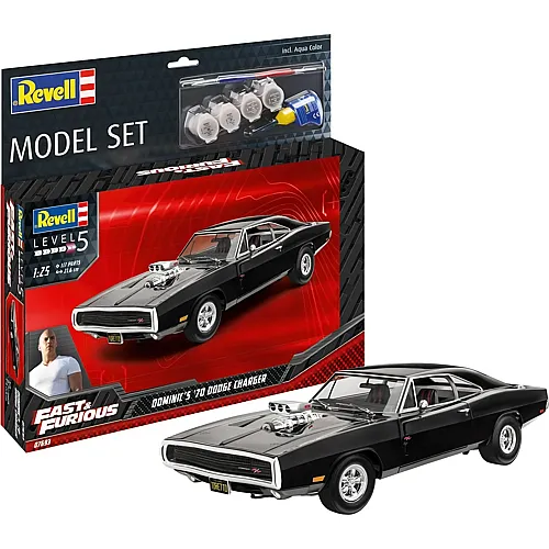 Revell Level 5 Fast & Furious Model Set Dominics 1970 Dodge Charger