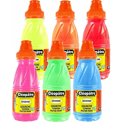 Cleopatre N�fertari � Gouache-tempera, 6 Neon-farbt�nen, JE 250ml : NE