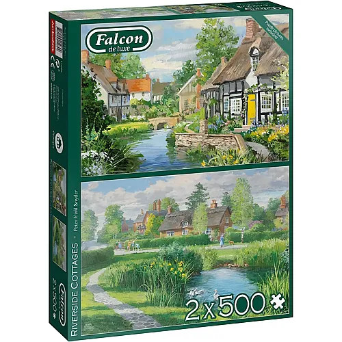 Falcon Puzzle Peter Etril Snyder 2in1 Riverside Cottages - 500 Teile