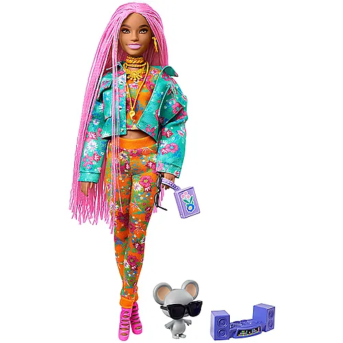 Barbie Extra Puppe mit pinken Flechtzpfen
