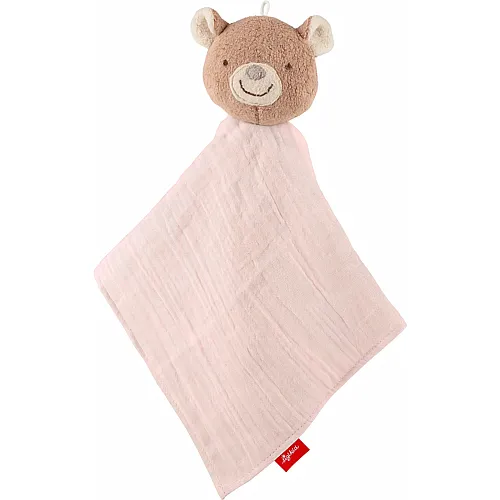 Schnuffeltuch B�r Rosa - 32 cm