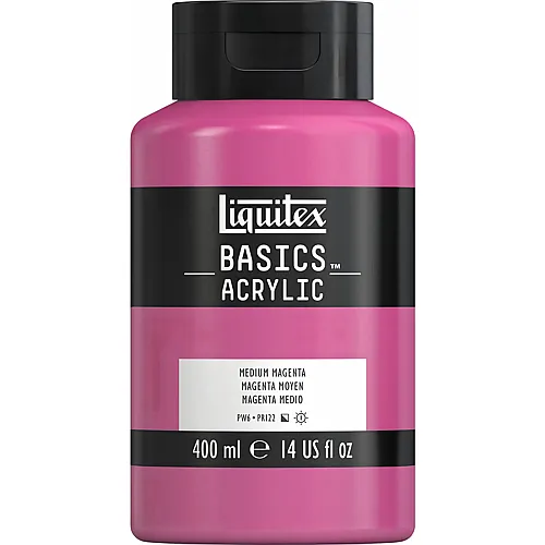 Liquitex Lqx Basics Acrylfarbe 400ml Flasche Mittelmagenta