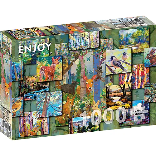 Enjoy Puzzle Woodland Collage - 1000 Teile