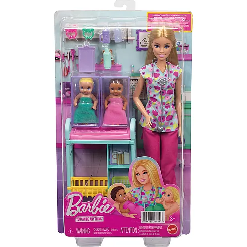 Karrieren Kinder�rztin-Spielset mit blonder Barbie-Puppe in OP-Bekleidung