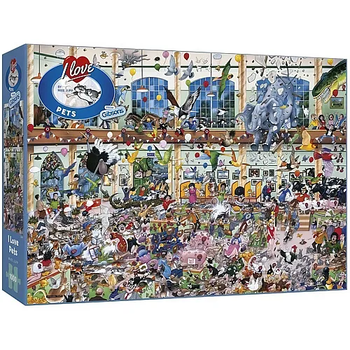Gibsons Puzzle Mike Jupp I Love Pets - 1000 Teile