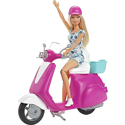 Barbie Puppe mit Motorroller