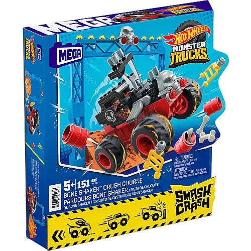 Mega Construx Hot Wheels Monster Trucks Bone Shaker Crash Set (151Teile)
