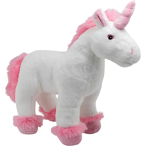 Carl Dick Einhorn stehend Weiss/Rosa - 35 cm