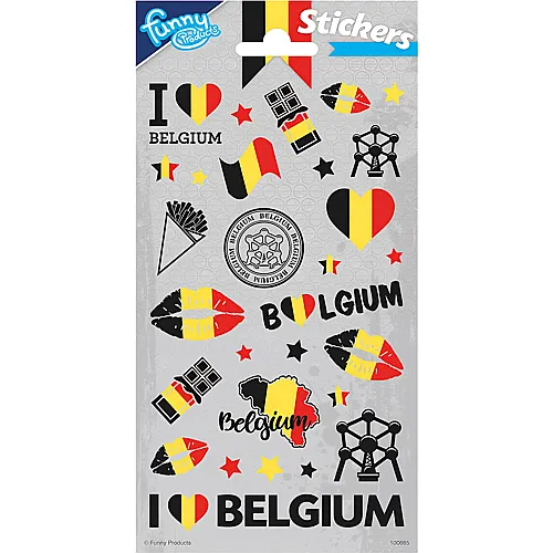 Totum Stickers Aufkleberbogen Belgien