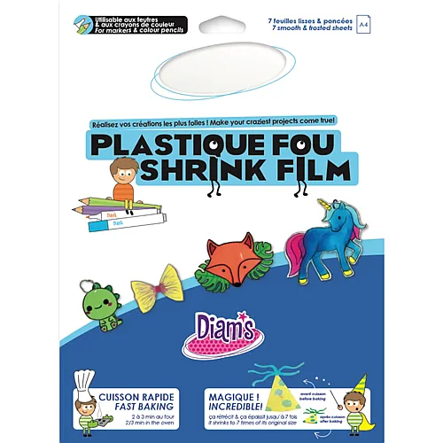 OZ International Diam's Plastique Fou 7 Feuilles : Transparent