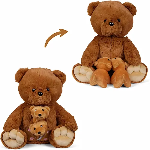 Mamanimals Teddyb�r mit 2 Baby B�ren - 27 cm