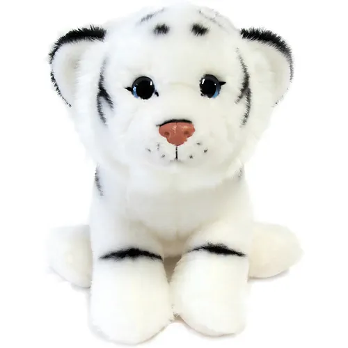 Bauer Tiger sitzend Weiss - 25 cm