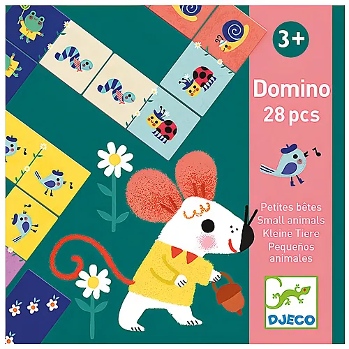 Djeco Spiele Domino - Kleine Tiere (28Teile)