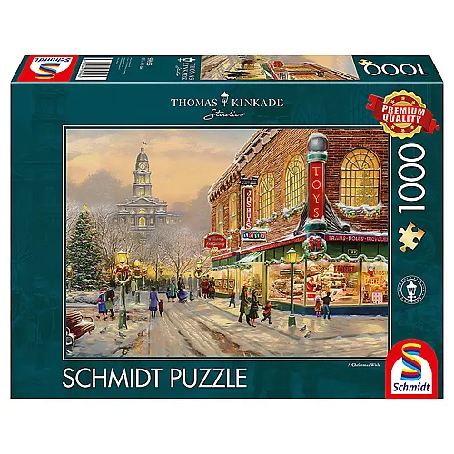 Schmidt Puzzle Thomas Kinkade Ein Weinachtswunsch (1000Teile)