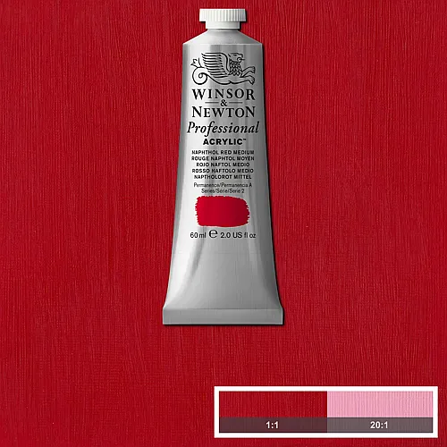 Winsor & Newton W&n Prof. Acrylfarbe 60ml Tube Naphtholrot Mittel