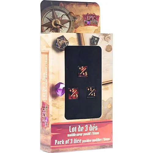 Epic Forge Lot 3 Des Modificateur Positif 16mm Rouge ET Noir (ml)