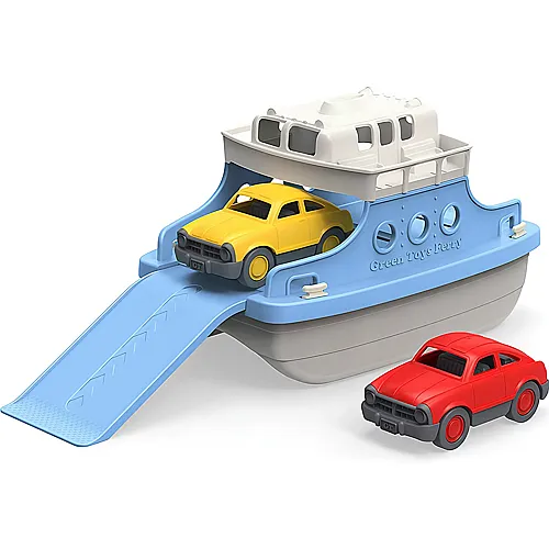 Fhrschiff mit Autos Blau
