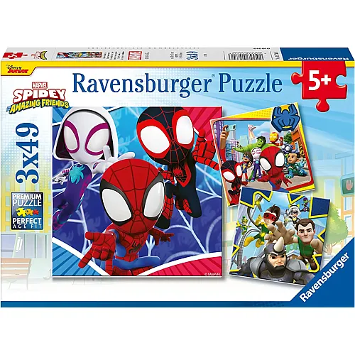 Ravensburger Puzzle Spiderman Spideys Abenteuer (3x49)