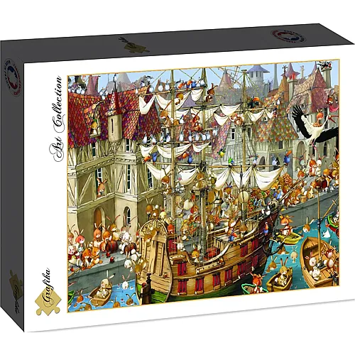 Grafika Puzzle Art Collection Fran�ois Ruyer: Rabbits! - 2000 Teile