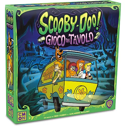 CMON Asmodee - Scooby-DOO Das Brettspiel - Gesellschaftsspiel, 1-5 Spieler, 10+ Jahre, italienische Ausgabe