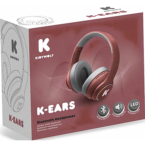 Kidywolf Kopfh�rer Bluetooth, rot