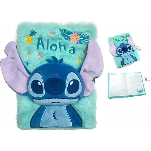 Kids Licensing Stitch A5 Tagebuch 3D Pl�sch 21x15.5cm