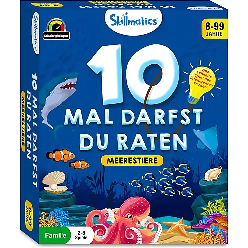Skillmatics Spiele 10 Mal raten - Meerestiere - spannendes Fragespiel (DE)