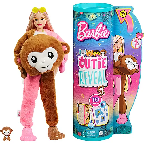 Barbie Cutie Reveal Jungle Series Monkey