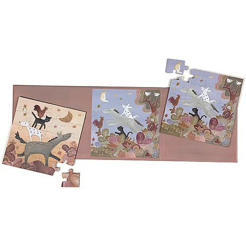Egmont Magnetisches Puzzle Bremer Musikanten 17,5 x 17,5 x 1 Cm