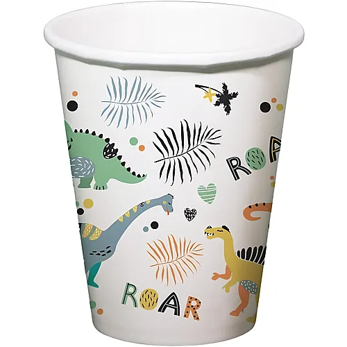 Pappbecher Dino Roars 250ml - 6 Teile