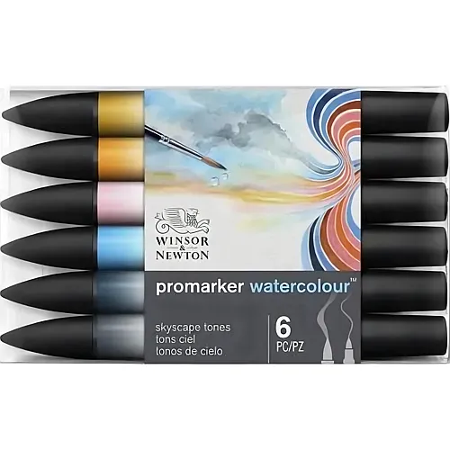 Winsor & Newton W&n Promarker Watercolour 6er Set Himmelst�ne