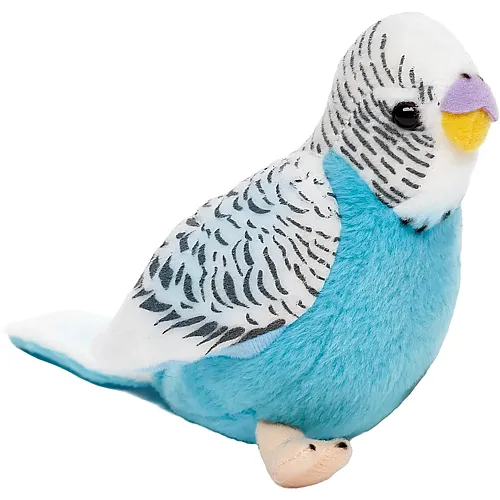 Unitoys Wellensittich ohne Stimme Blau - 12 cm