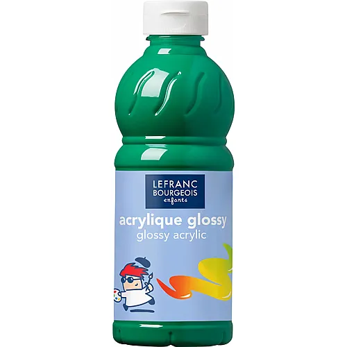 Lefranc Bourgeois Lfb Glossy Acrylfarbe 500ml Flasche - Leuchtendgr�n