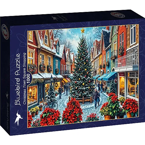 Bluebird Puzzle Christmas Town Square Shopping (1000Teile)