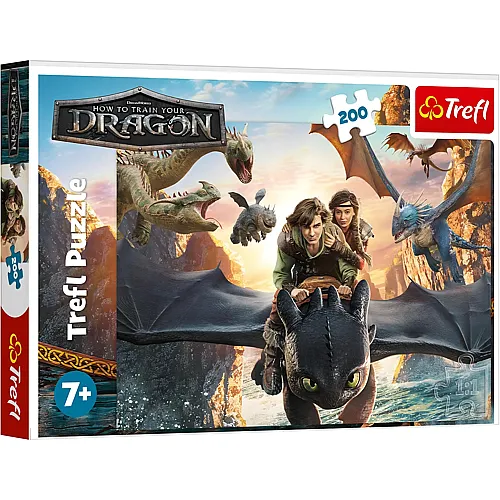 Trefl Puzzle Ohnezahn & Freunde - Drachen - 200 Teile